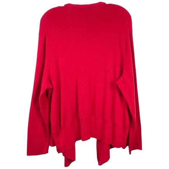 NIC+ZOE 4-Way Convertible Cardigan Red Size 1X - Picture 6 of 16